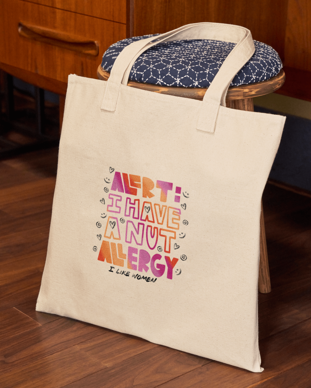 Alert: I Have a Nut Allergy - Lesbian Pride Premium Tote Bag