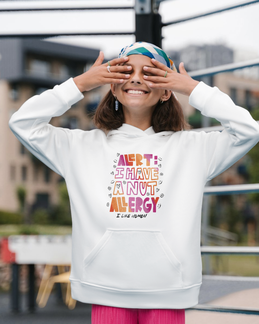 Alert: I Have a Nut Allergy - Lesbian Pride Classic Unisex Pullover Hoodie | Gildan® 18500